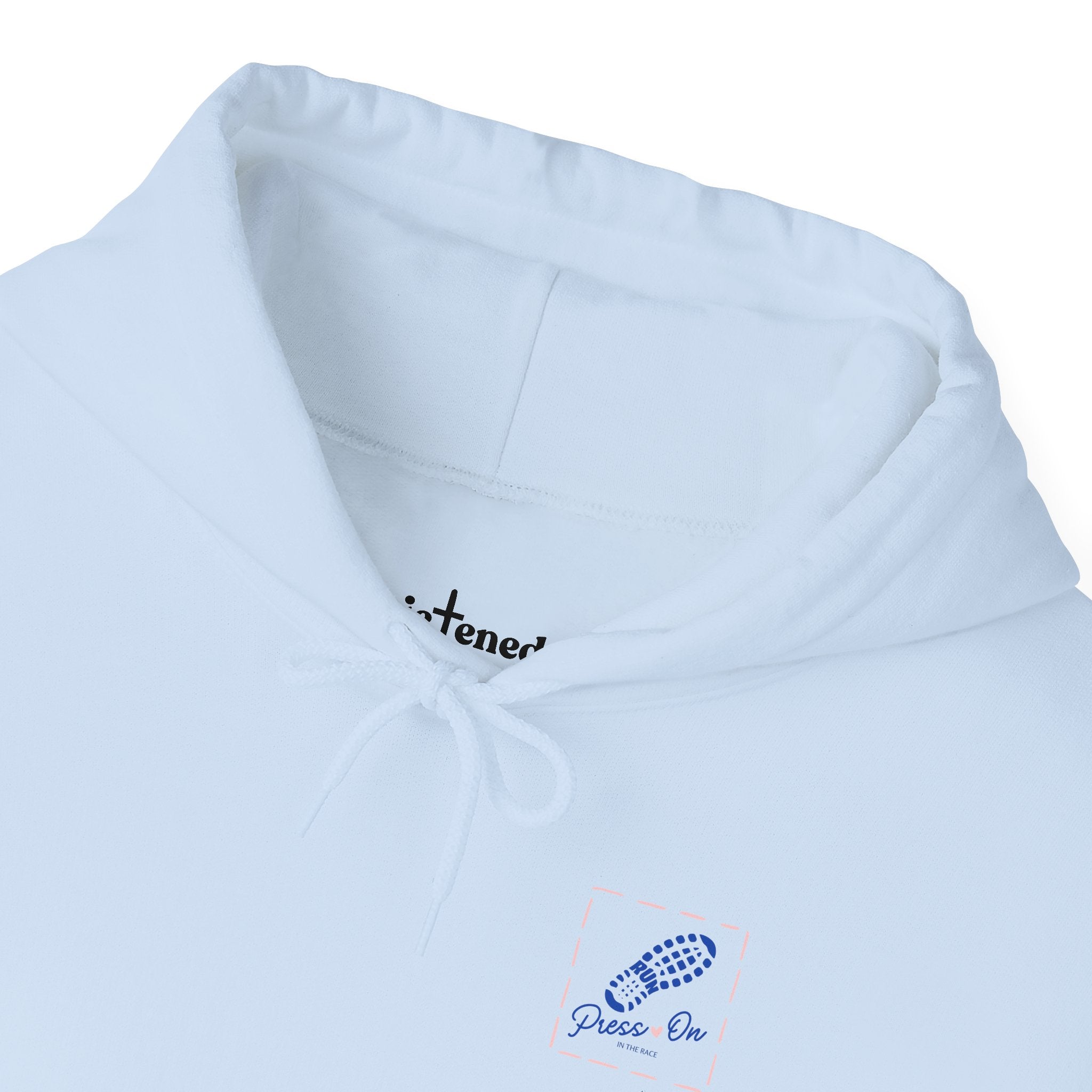 “Press On” Hoodie with Philippians 3:14 Design