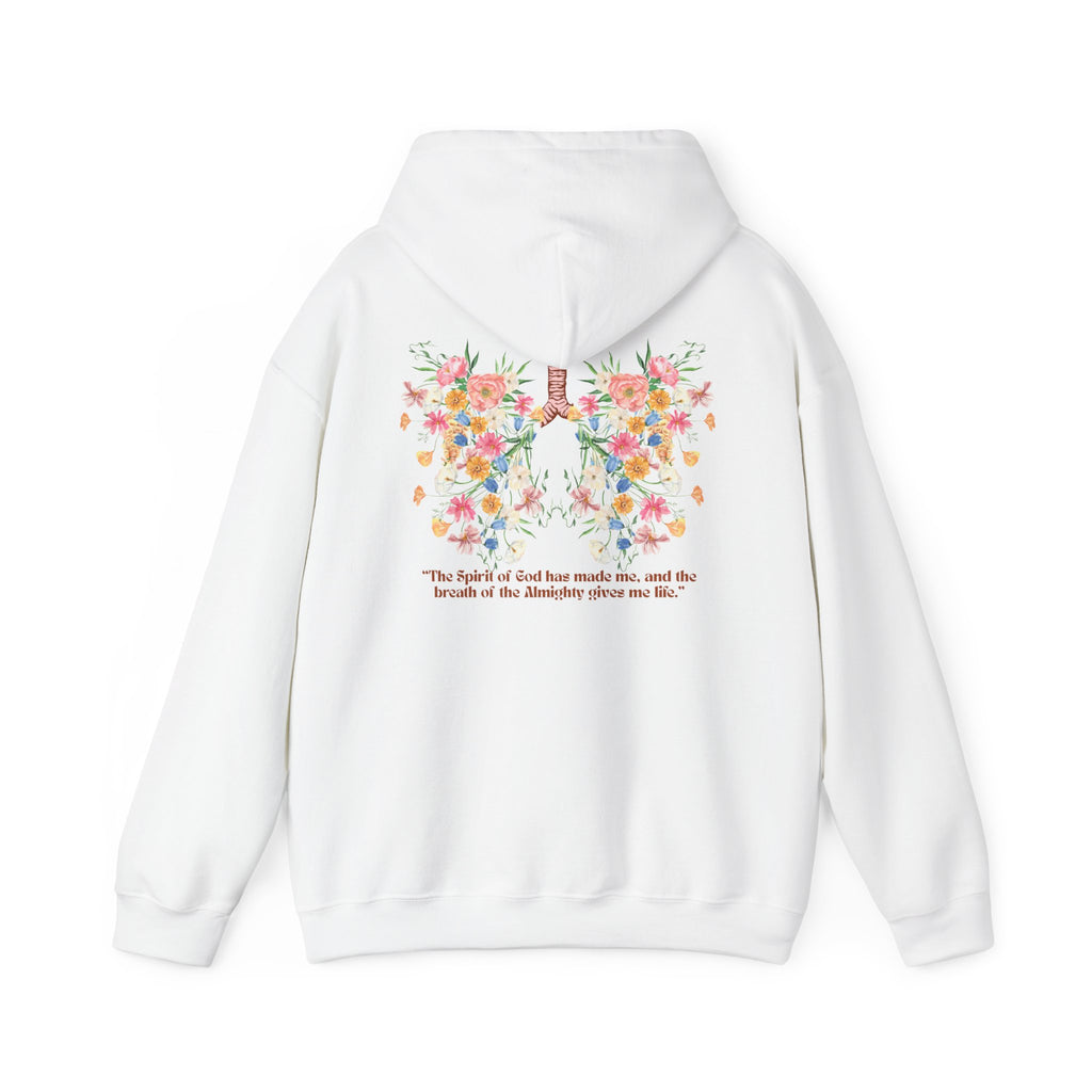 Breathe Hoodie | Job 33:4 | Flower Lungs