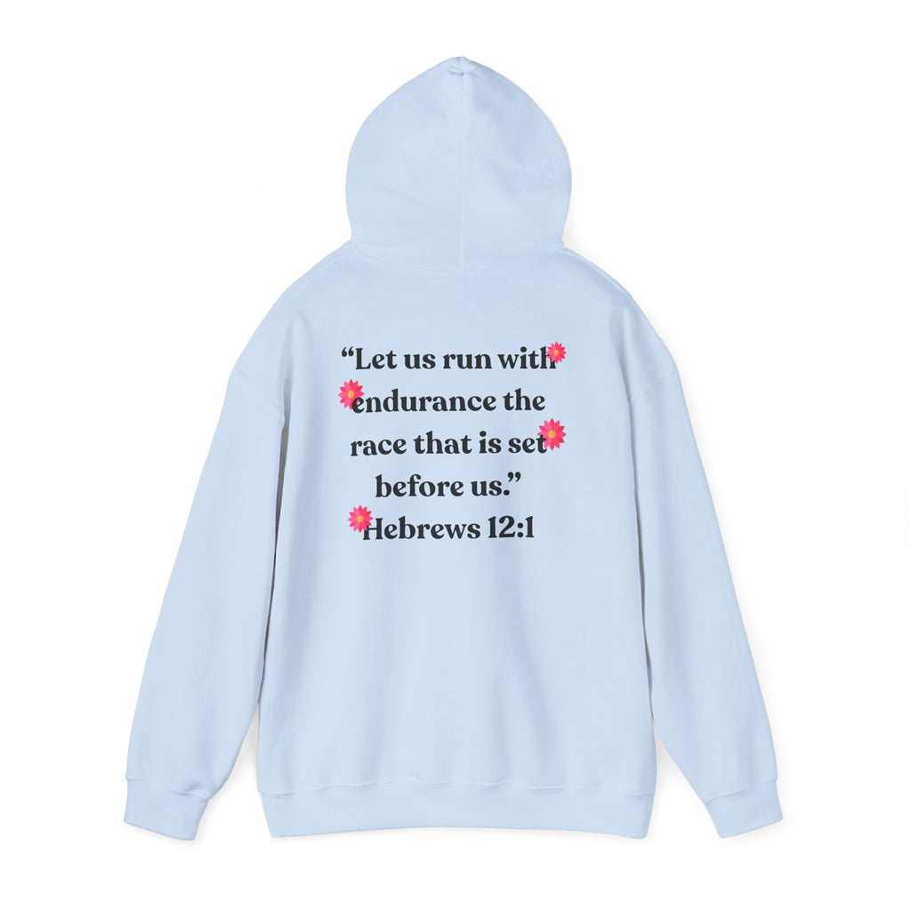 Run With Endurance Hoodie| Hebrews 12:1| Cactus Design Hoodie