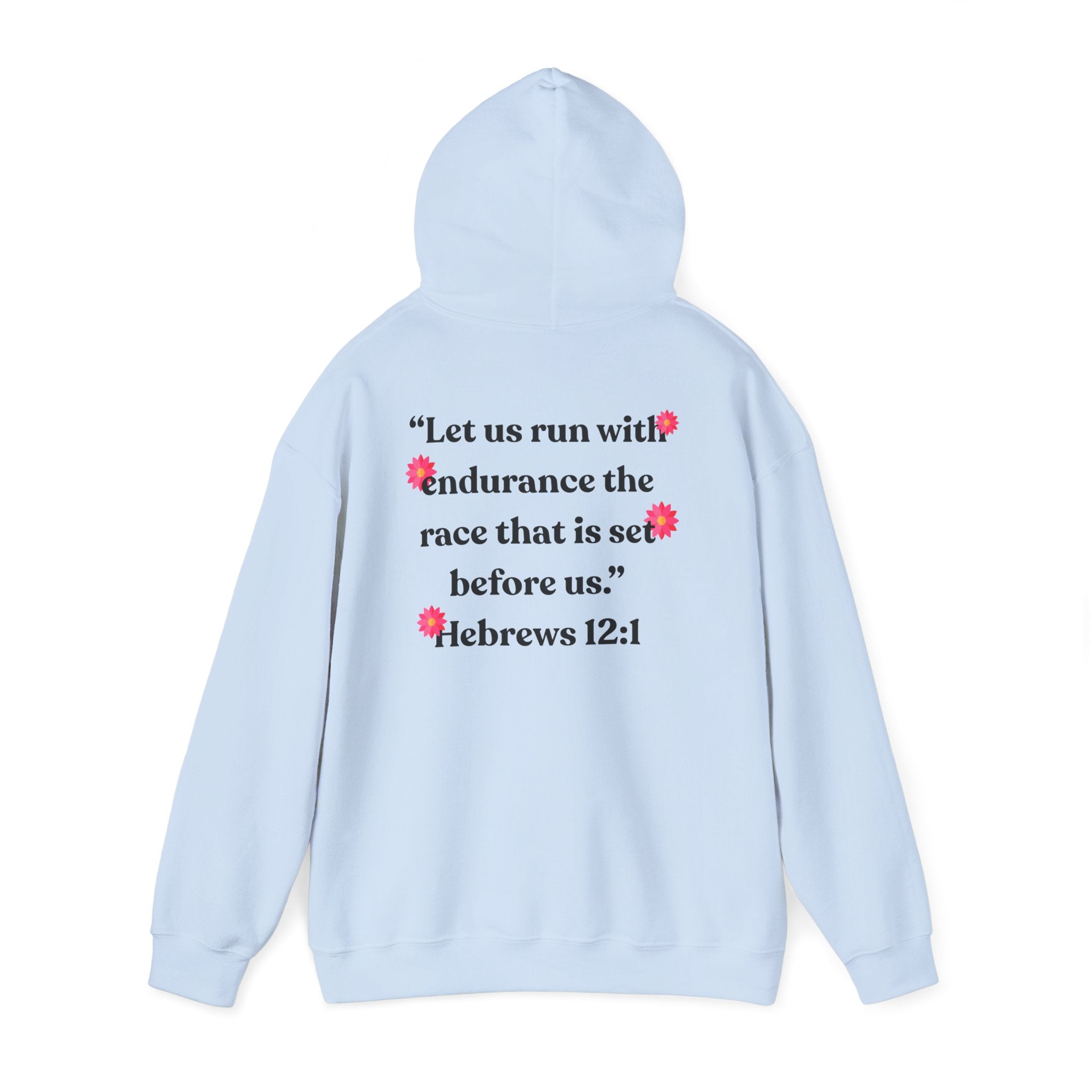 Run With Endurance Hoodie| Hebrews 12:1| Cactus Design Hoodie