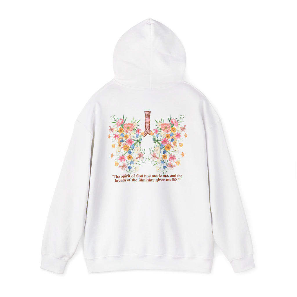 Breathe Hoodie | Job 33:4 | Flower Lungs