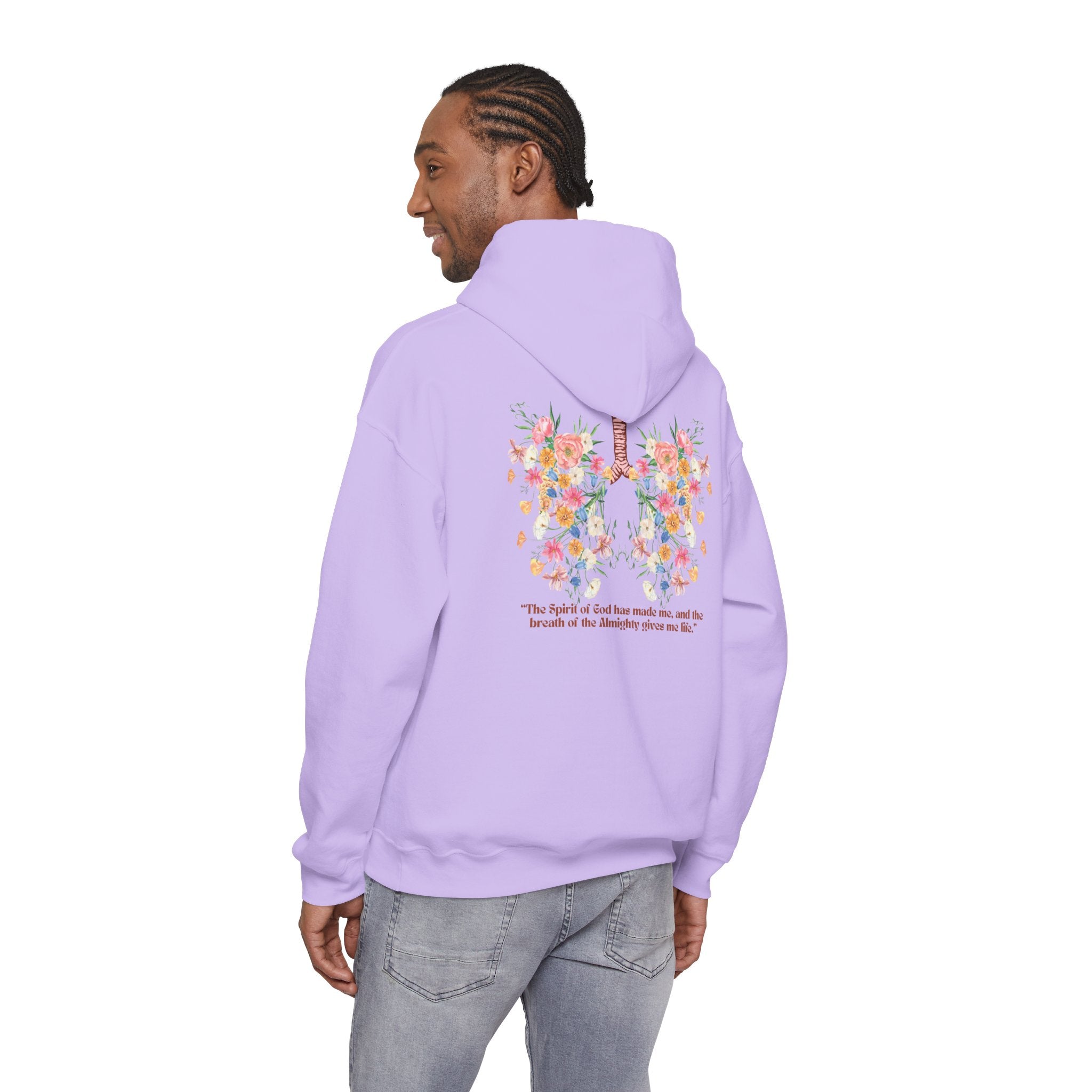 Breathe Hoodie | Job 33:4 | Flower Lungs
