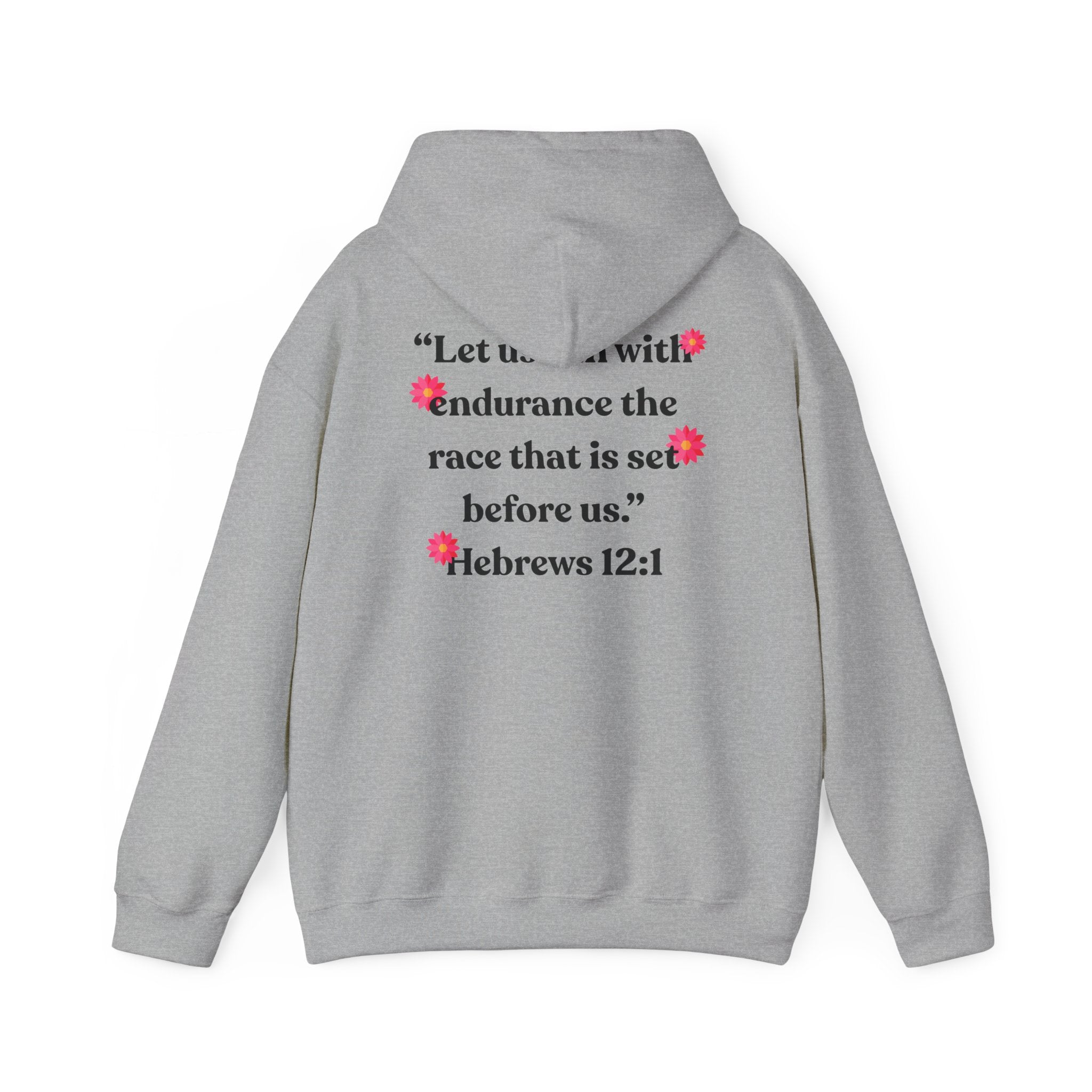 Run With Endurance Hoodie| Hebrews 12:1| Cactus Design Hoodie