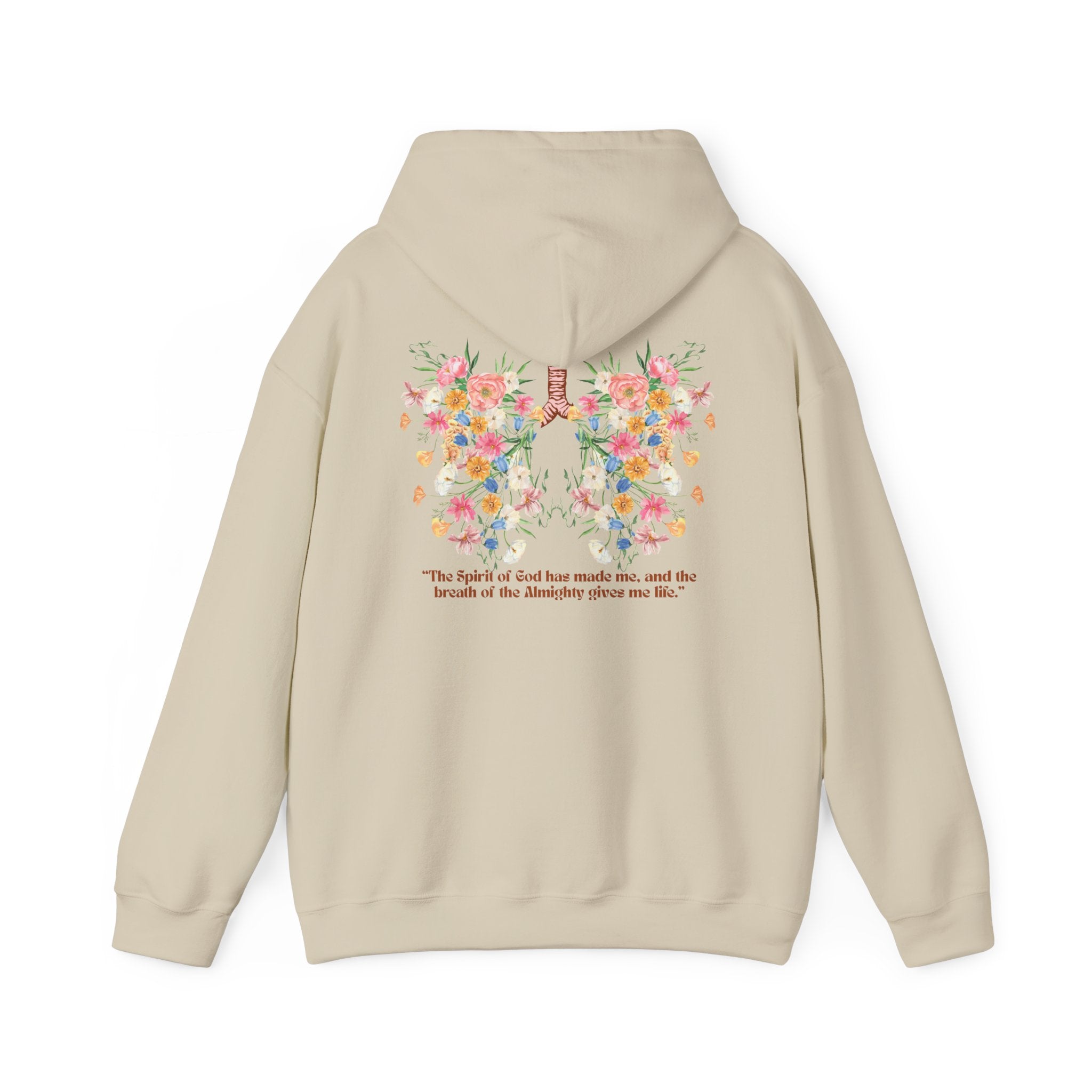 Breathe Hoodie | Job 33:4 | Flower Lungs