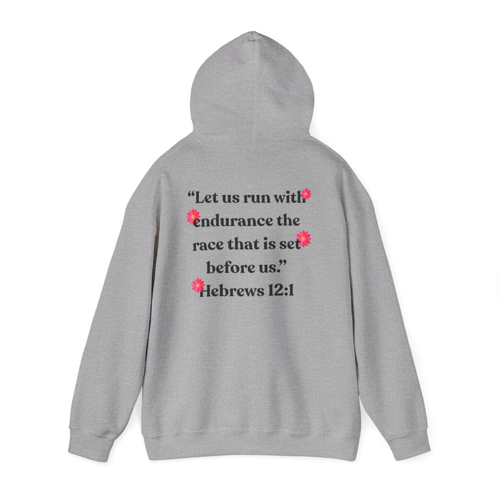 Run With Endurance Hoodie| Hebrews 12:1| Cactus Design Hoodie