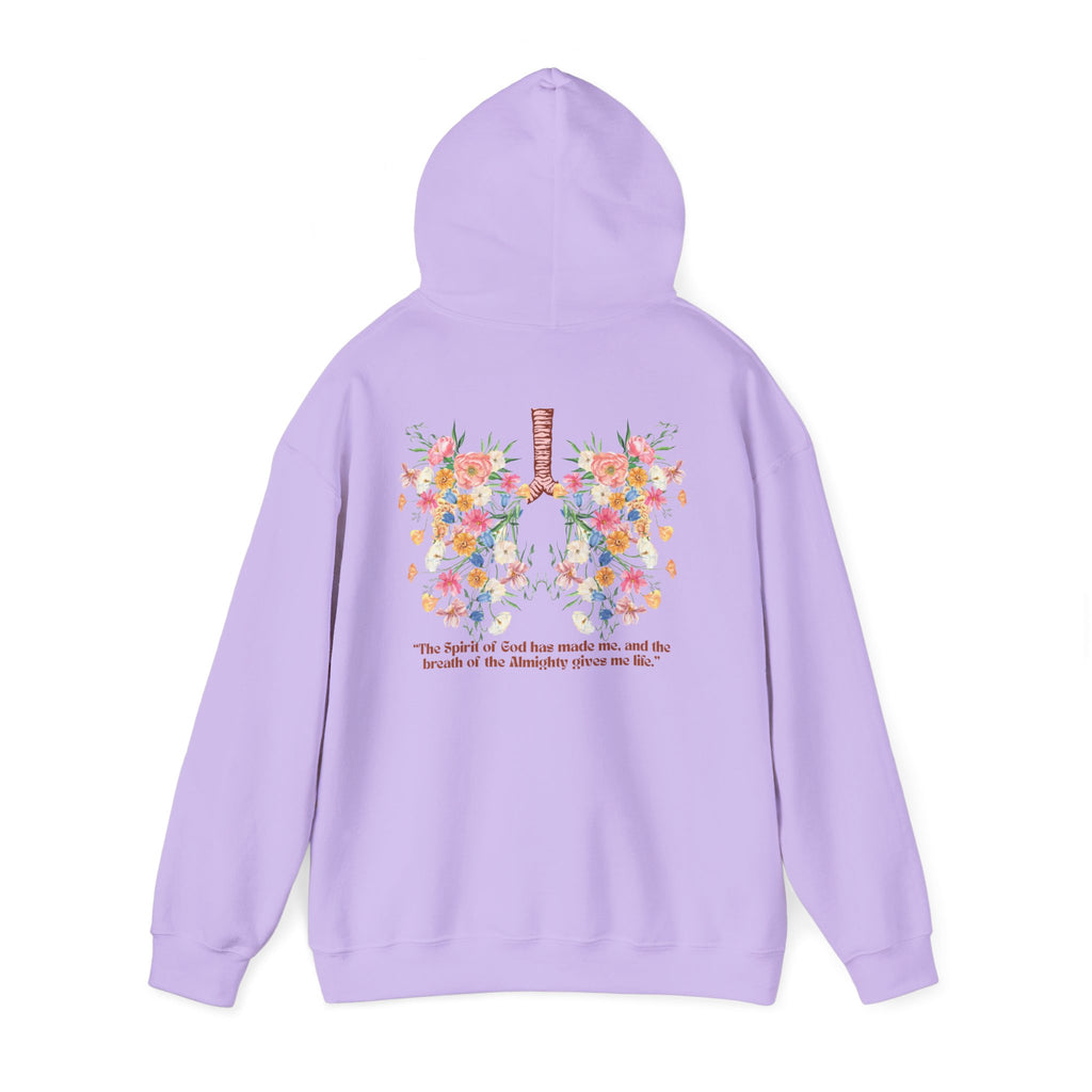 Breathe Hoodie | Job 33:4 | Flower Lungs