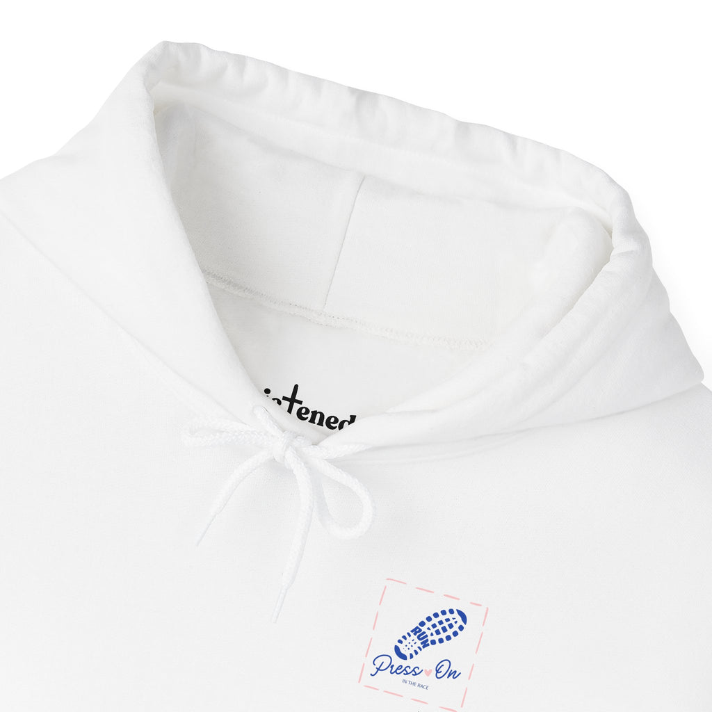 “Press On” Hoodie with Philippians 3:14 Design