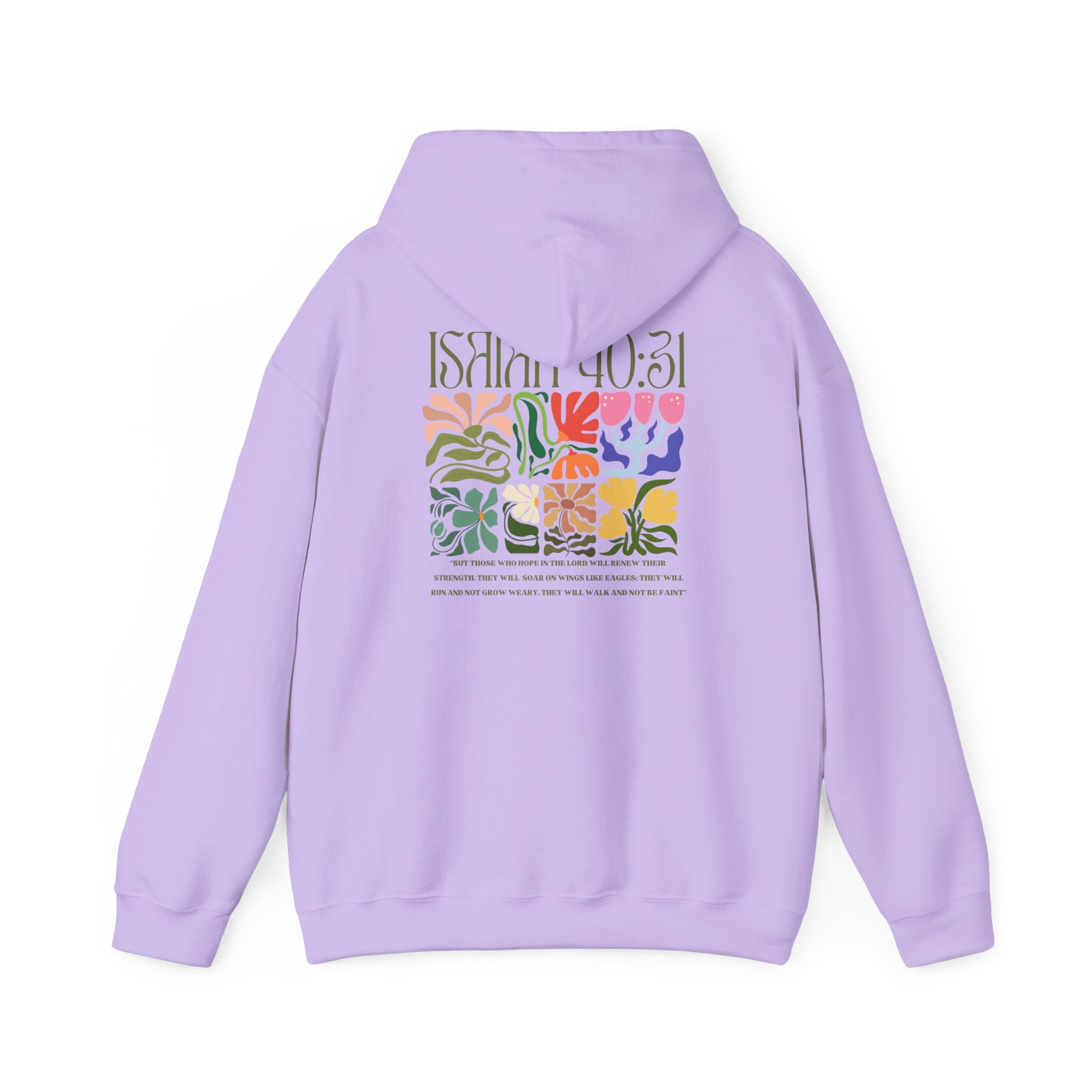 Run and Grow Hoodie| Isaiah 40:31 | Flower Pattern