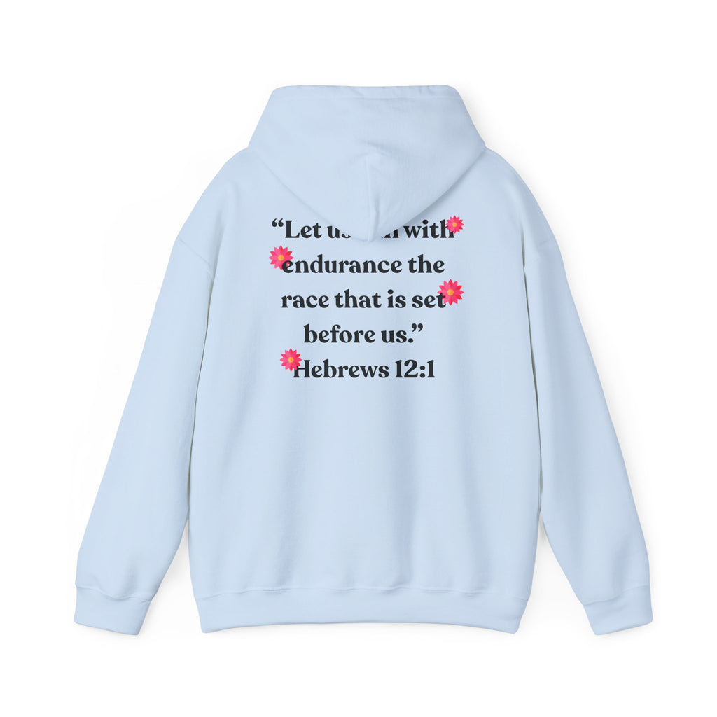 Run With Endurance Hoodie| Hebrews 12:1| Cactus Design Hoodie