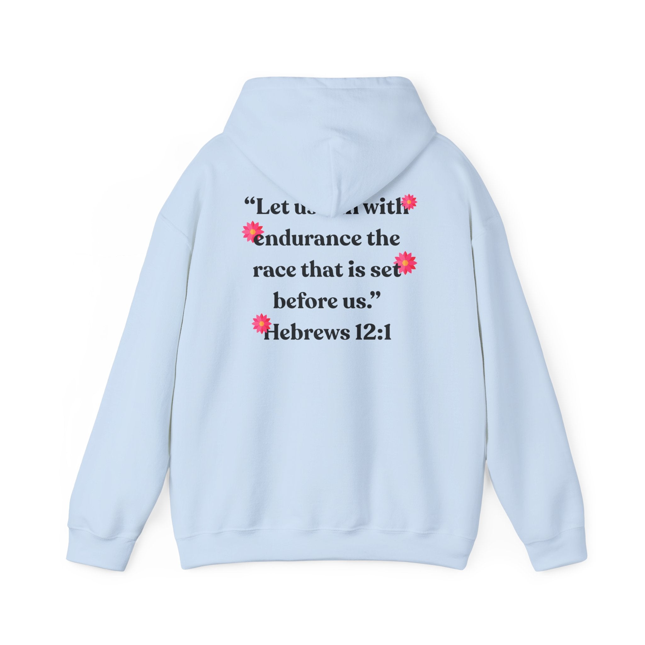 Run With Endurance Hoodie| Hebrews 12:1| Cactus Design Hoodie