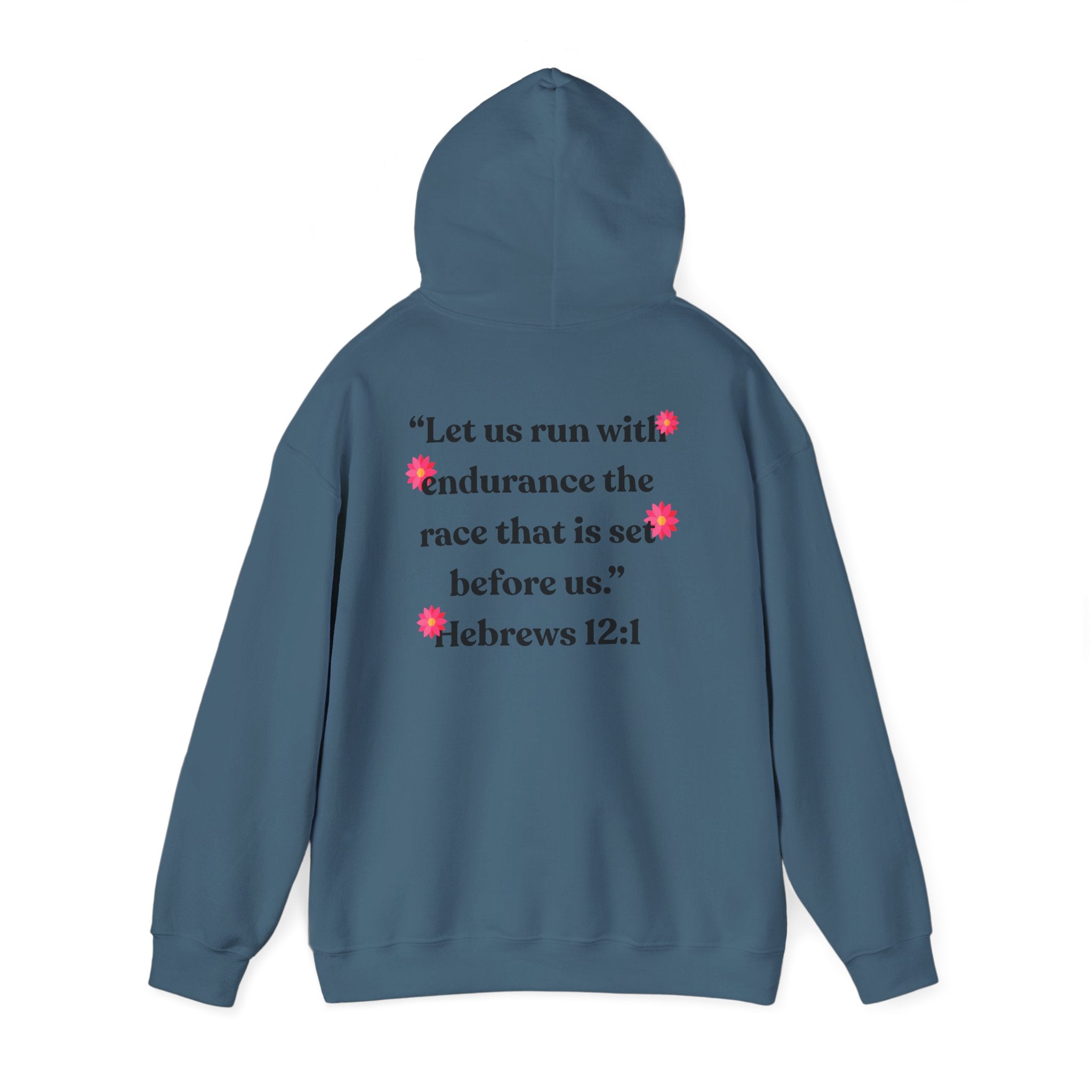 Run With Endurance Hoodie| Hebrews 12:1| Cactus Design Hoodie