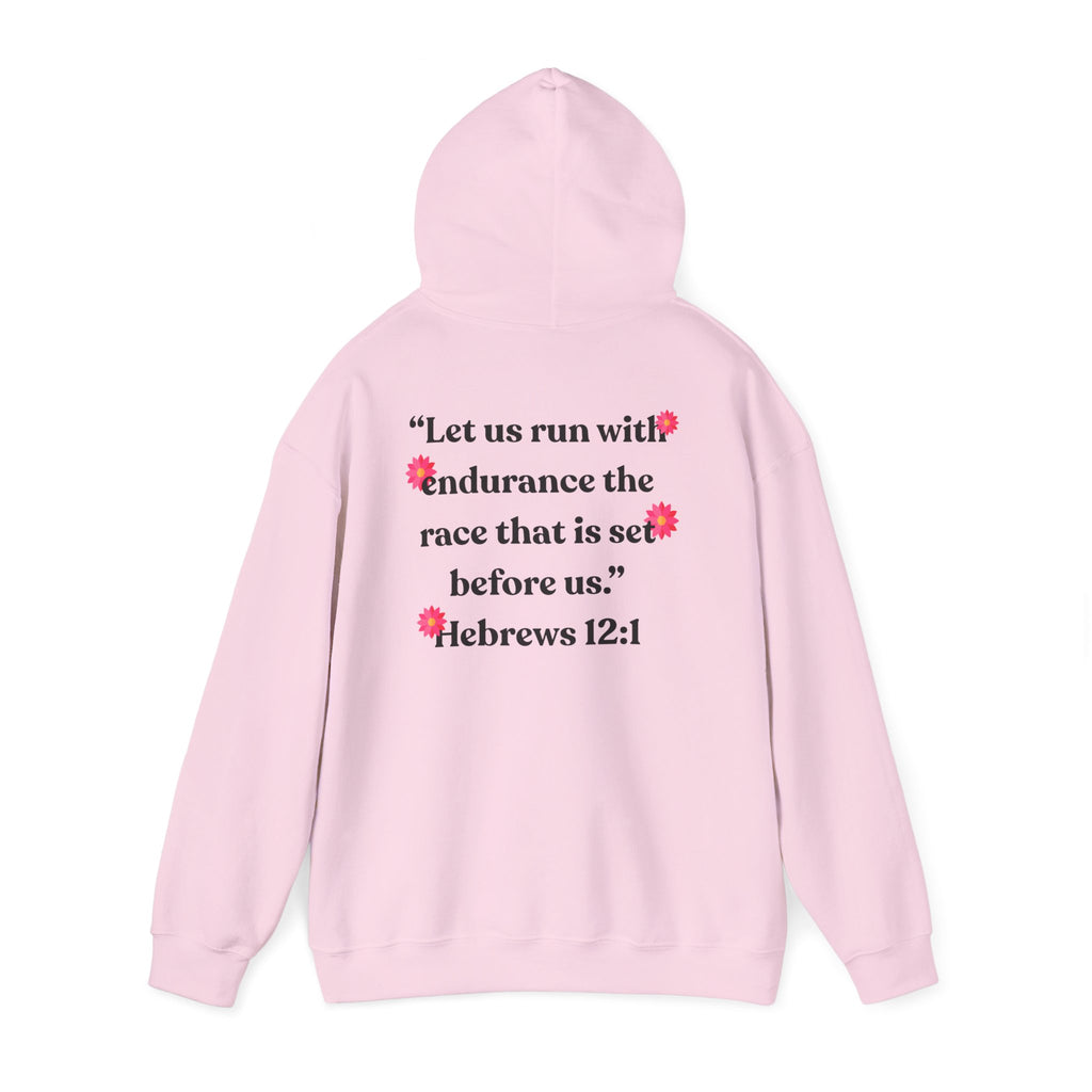 Run With Endurance Hoodie| Hebrews 12:1| Cactus Design Hoodie