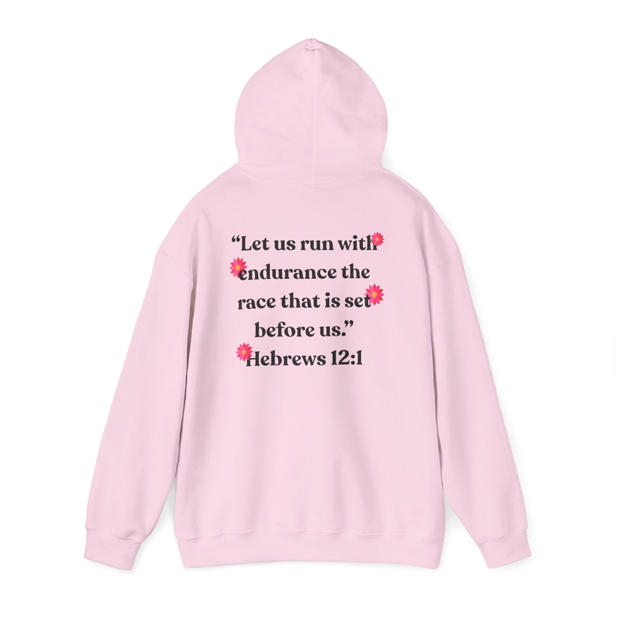 Run With Endurance Hoodie| Hebrews 12:1| Cactus Design Hoodie