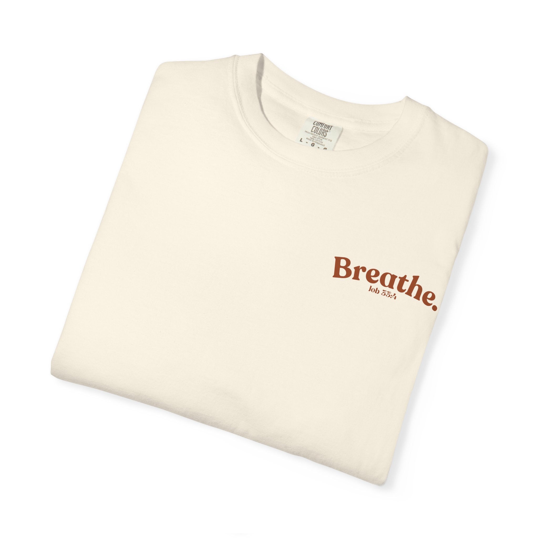 Breathe Flower Lungs Comfort Tee |  Job 33:4 Christian Runner Shirt