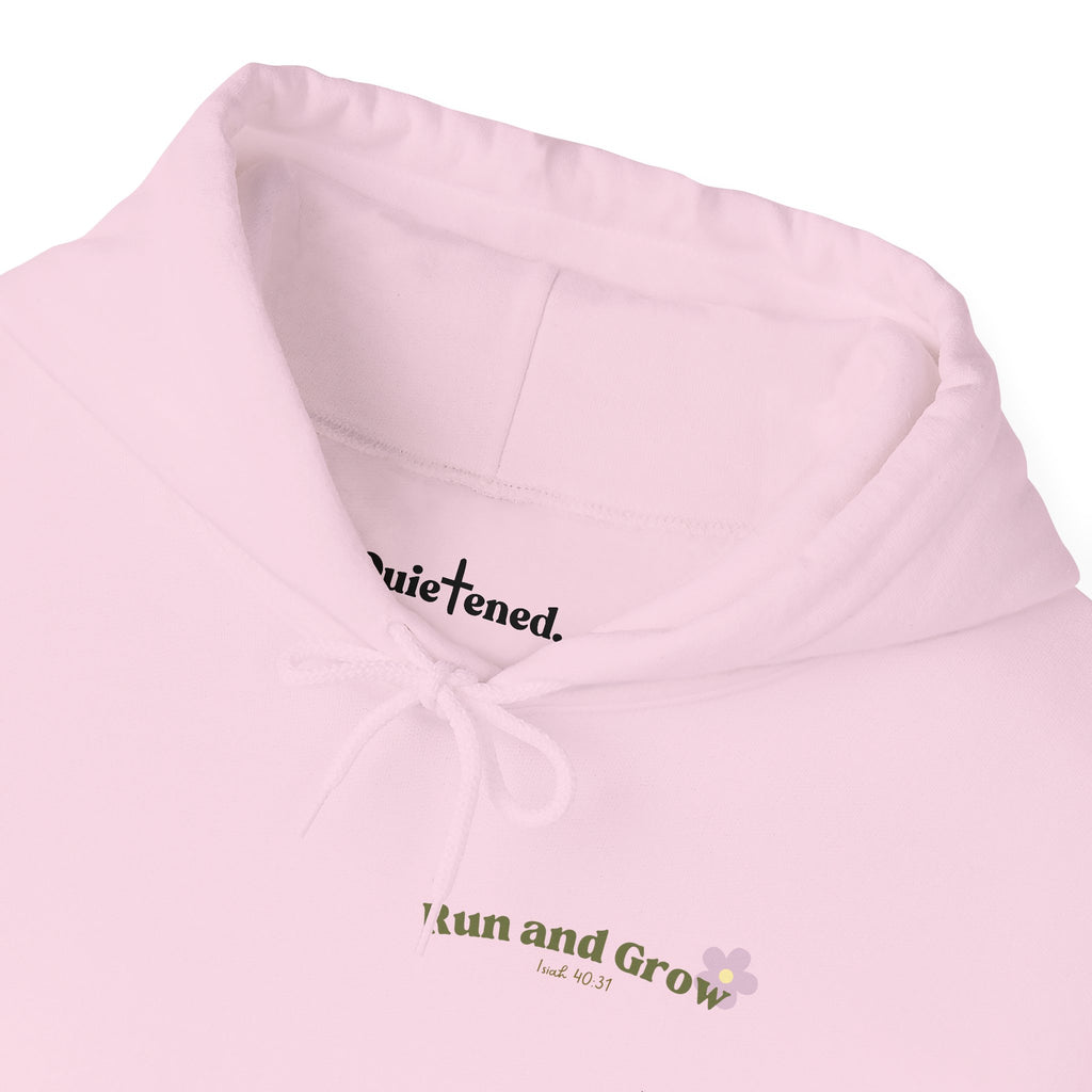 Run and Grow Hoodie| Isaiah 40:31 | Flower Pattern