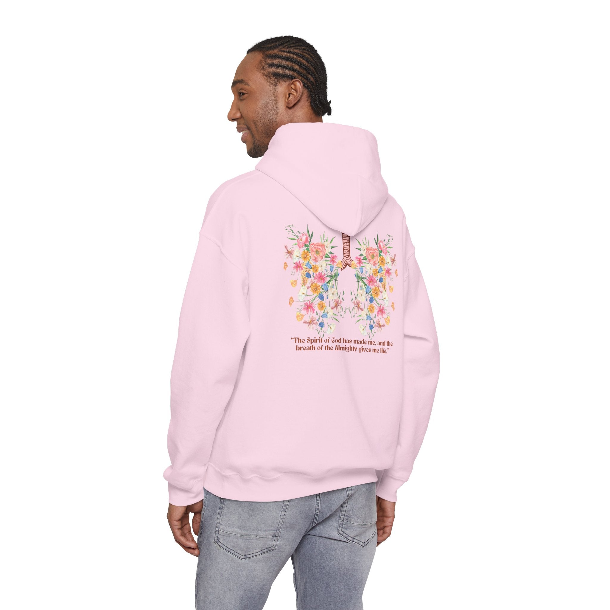 Breathe Hoodie | Job 33:4 | Flower Lungs