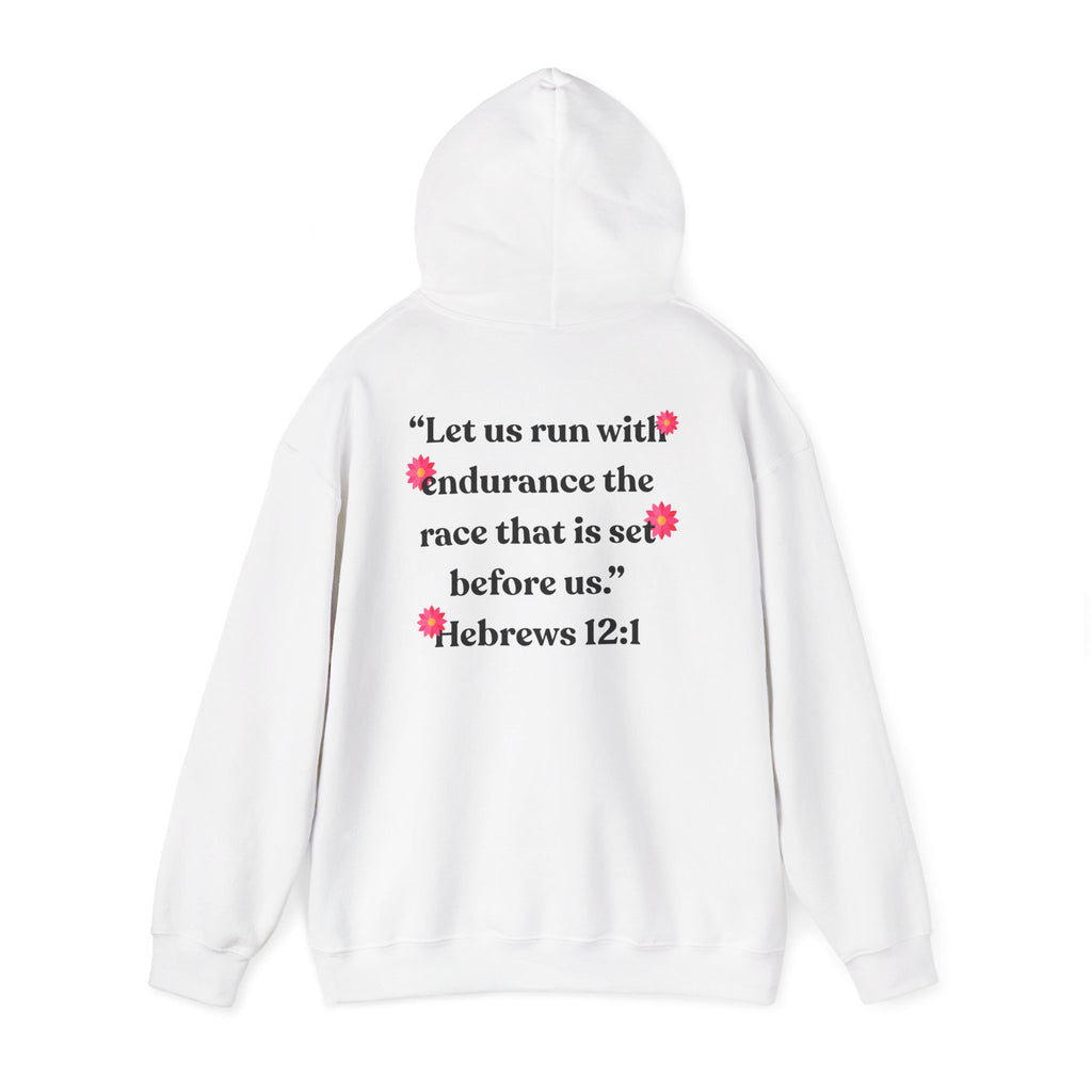 Run With Endurance Hoodie| Hebrews 12:1| Cactus Design Hoodie