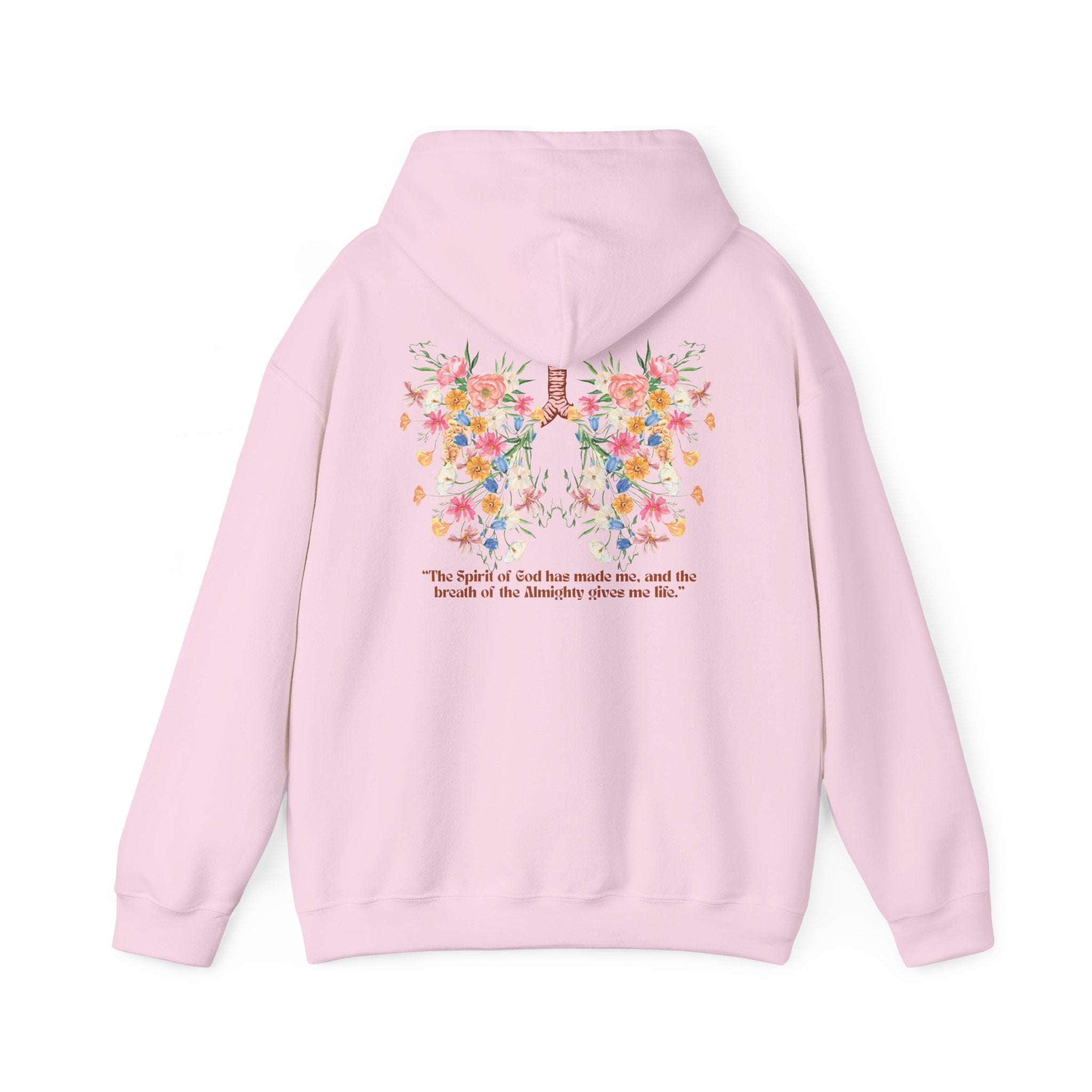 Breathe Hoodie | Job 33:4 | Flower Lungs