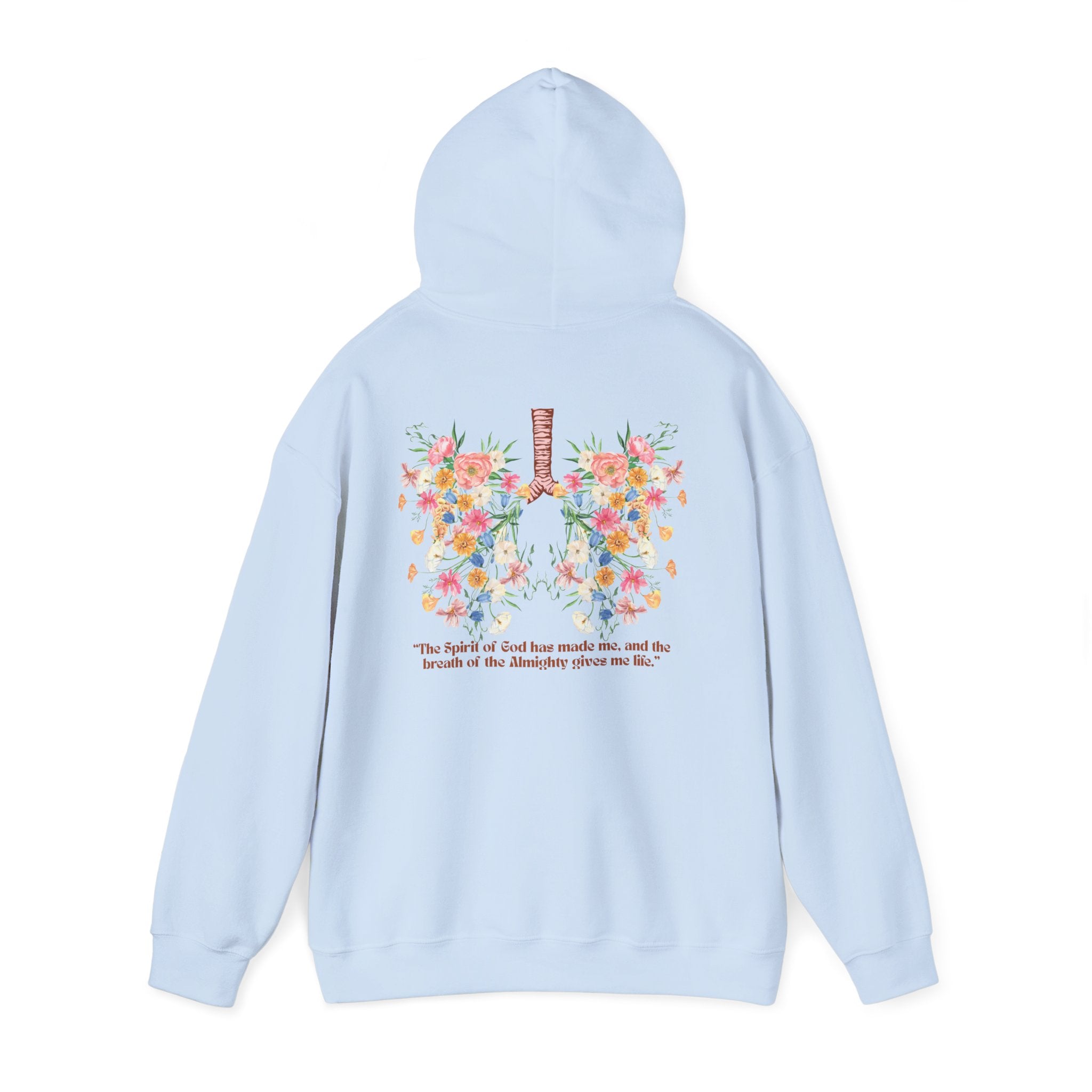 Breathe Hoodie | Job 33:4 | Flower Lungs