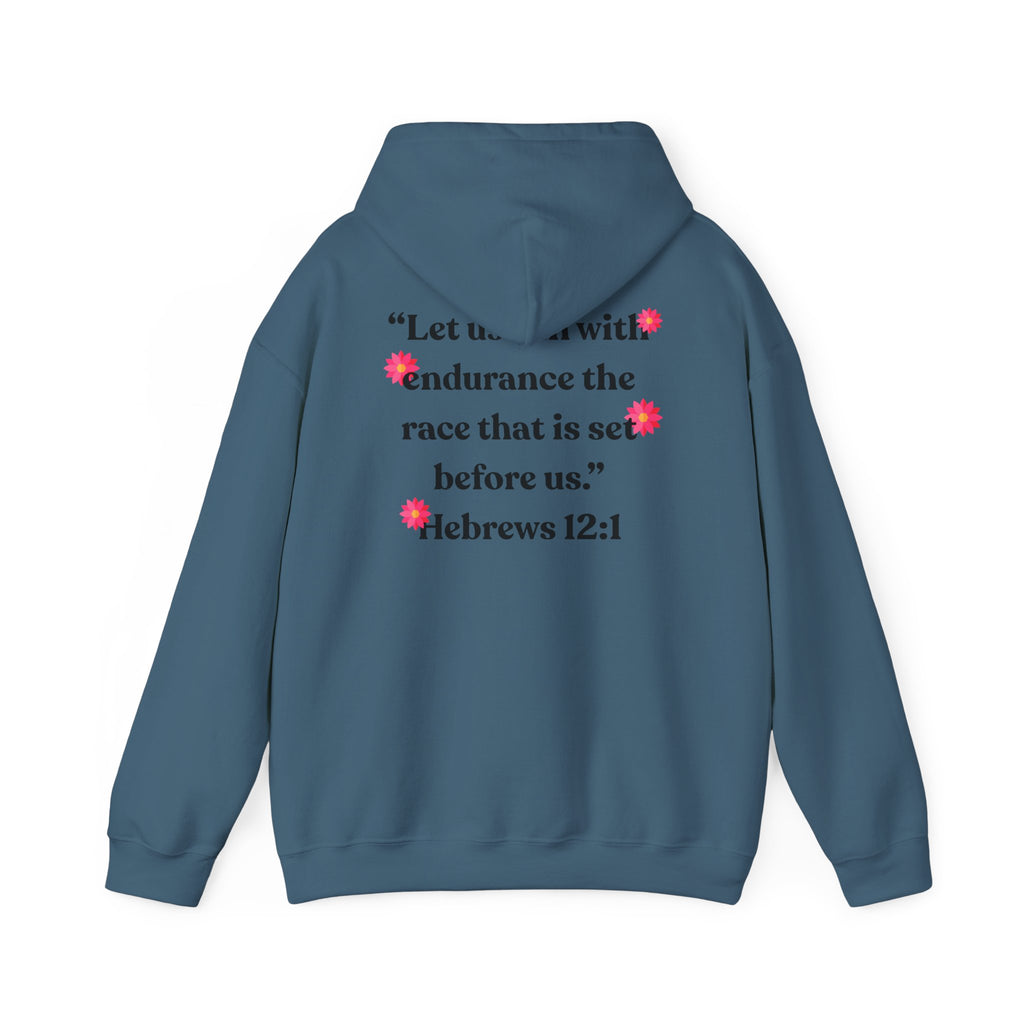 Run With Endurance Hoodie| Hebrews 12:1| Cactus Design Hoodie