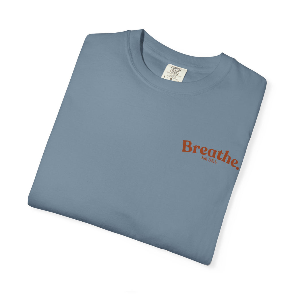 Breathe Flower Lungs Comfort Tee |  Job 33:4 Christian Runner Shirt