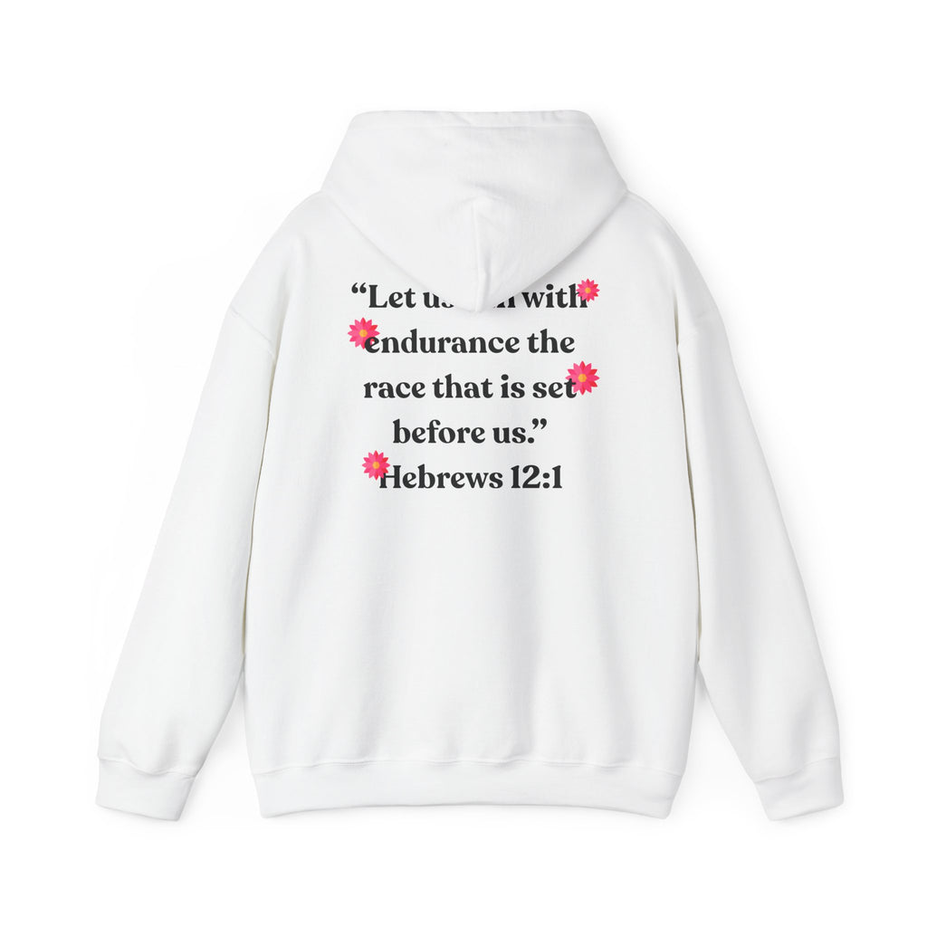 Run With Endurance Hoodie| Hebrews 12:1| Cactus Design Hoodie