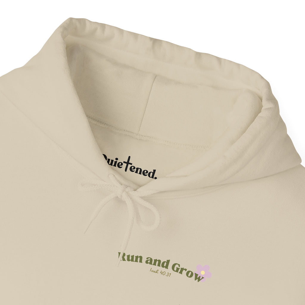 Run and Grow Hoodie| Isaiah 40:31 | Flower Pattern