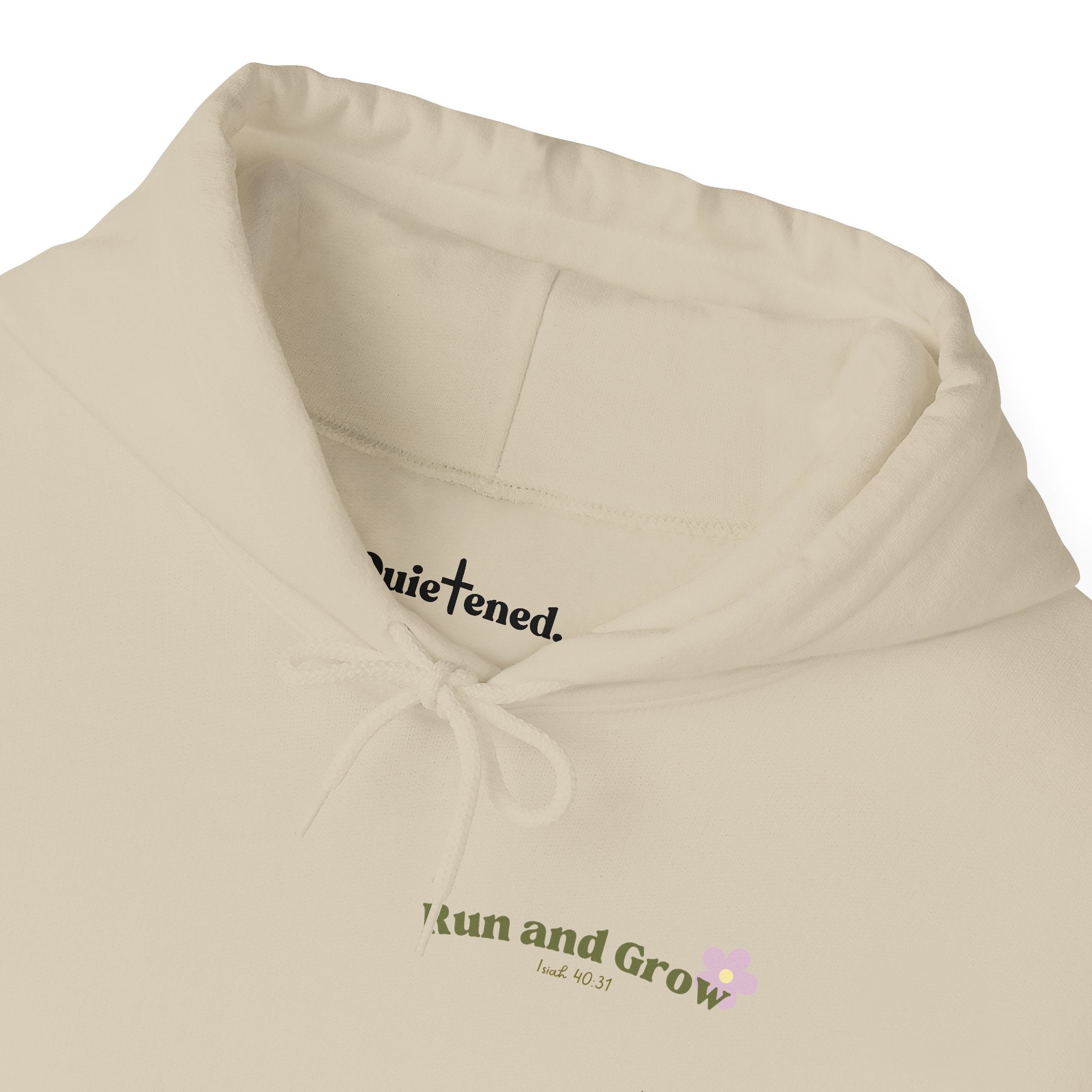 Run and Grow Hoodie| Isaiah 40:31 | Flower Pattern