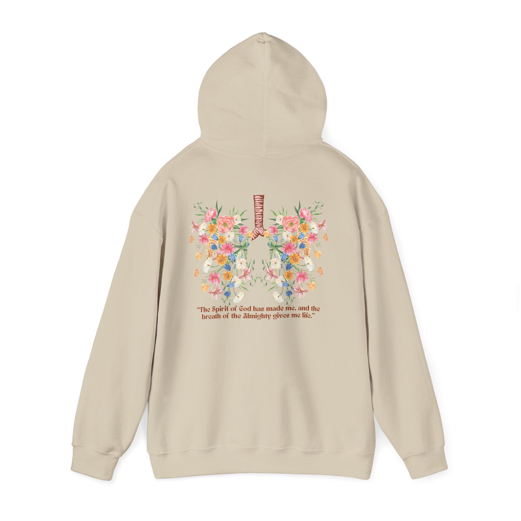 Breathe Hoodie | Job 33:4 | Flower Lungs