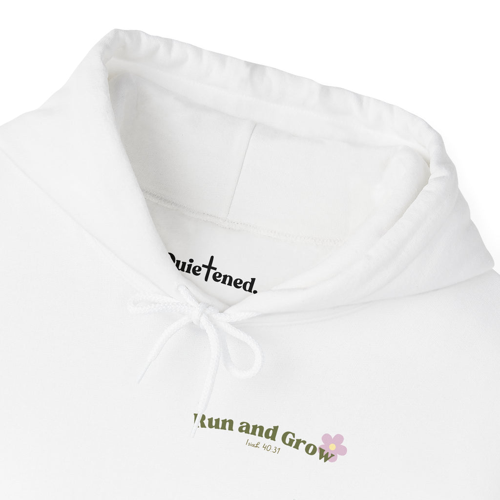 Run and Grow Hoodie| Isaiah 40:31 | Flower Pattern