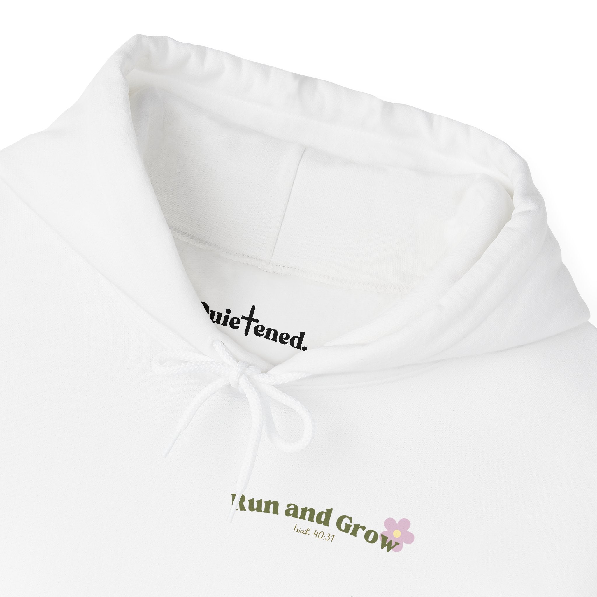 Run and Grow Hoodie| Isaiah 40:31 | Flower Pattern