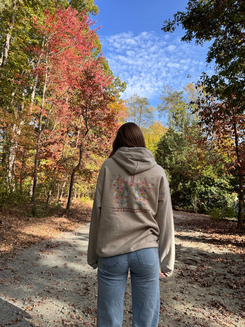 Breathe Hoodie | Job 33:4 | Flower Lungs